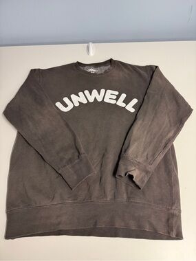 UNWELL Brown Crewneck Sweatshirt – Soft Pullover Hoodie Alternative